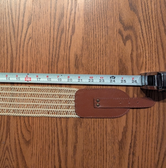 Anthropologie | Brown Leather Woven Belt | Size S - Picture 7 of 7